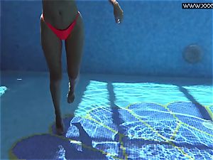 prominent Mary Kalisy is swimming nude for XXXWATER